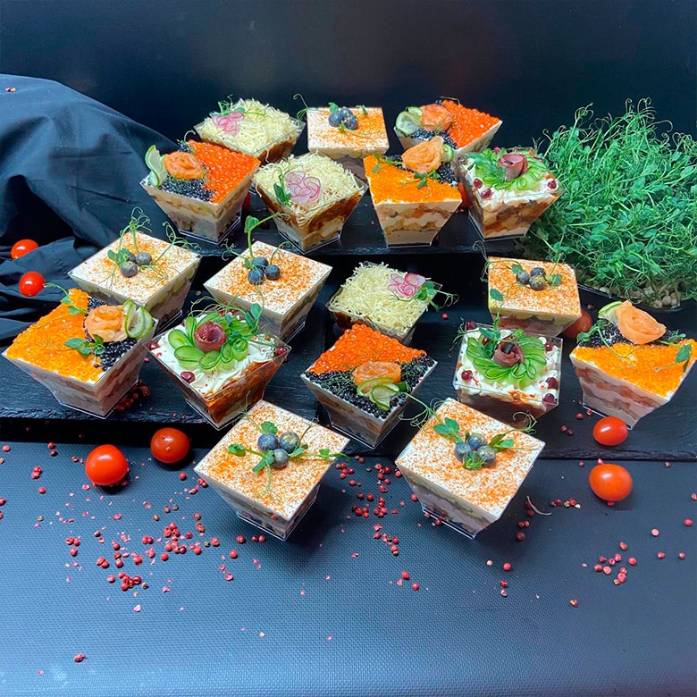 Мясные и рыбные трайфлы